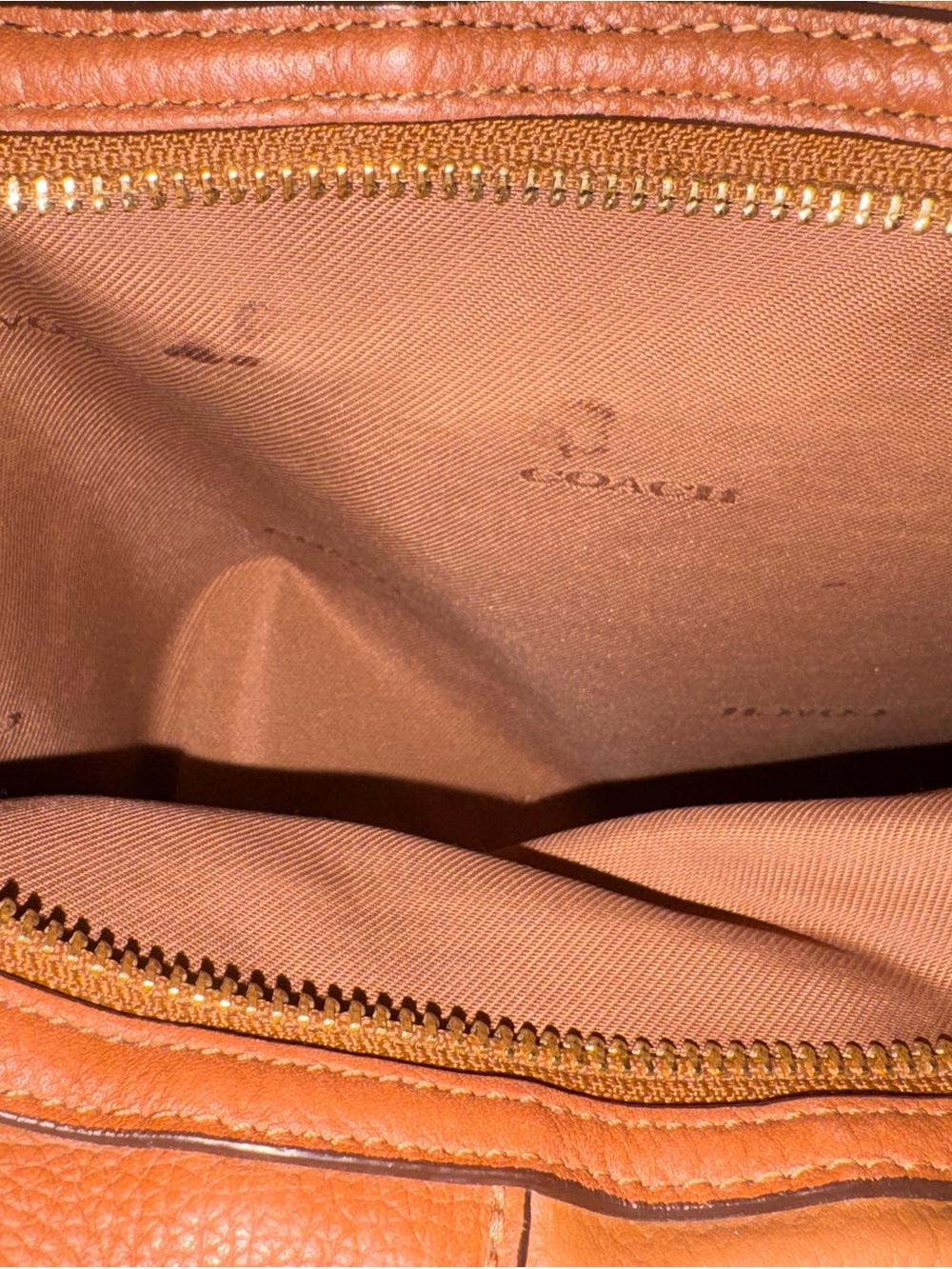 COACH Edie 31 Brown Leather Shoulder Tote - Picture 4 of 7